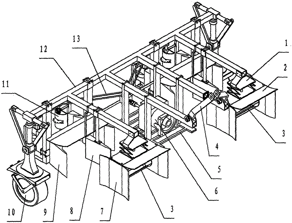 Full-control profiling elevating cotton top-cutting machine