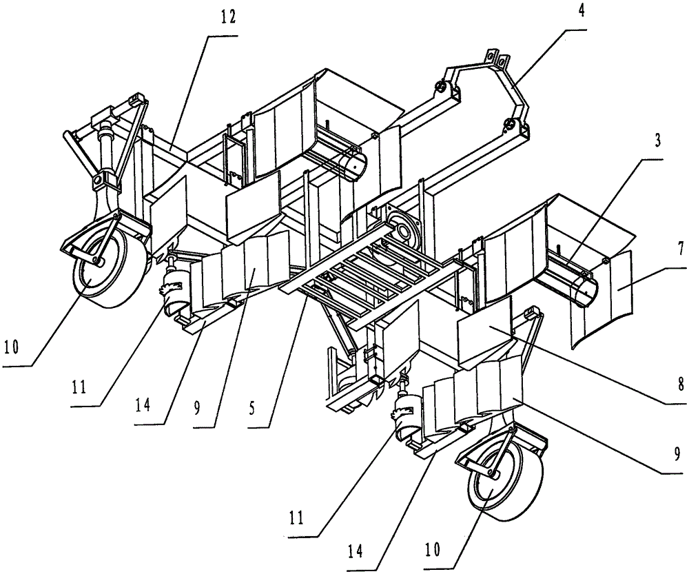 Full-control profiling elevating cotton top-cutting machine