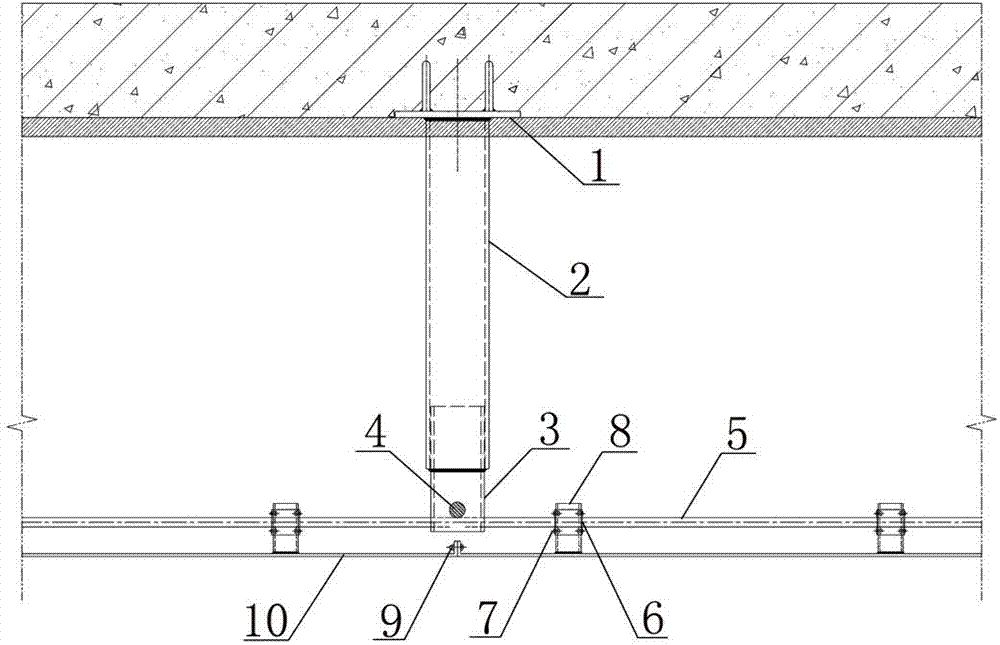 Outer curtain wall hollowed aluminum board rod net structure and construction method thereof