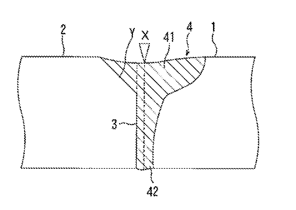 Method of welding metallic glass with crystalline metal by high-energy beam