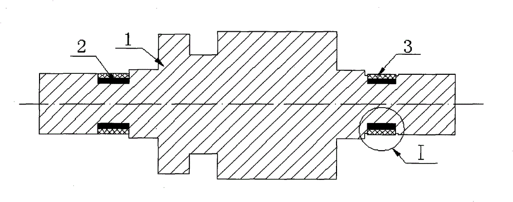 Laser cladding reinforcing process of motor central spindle