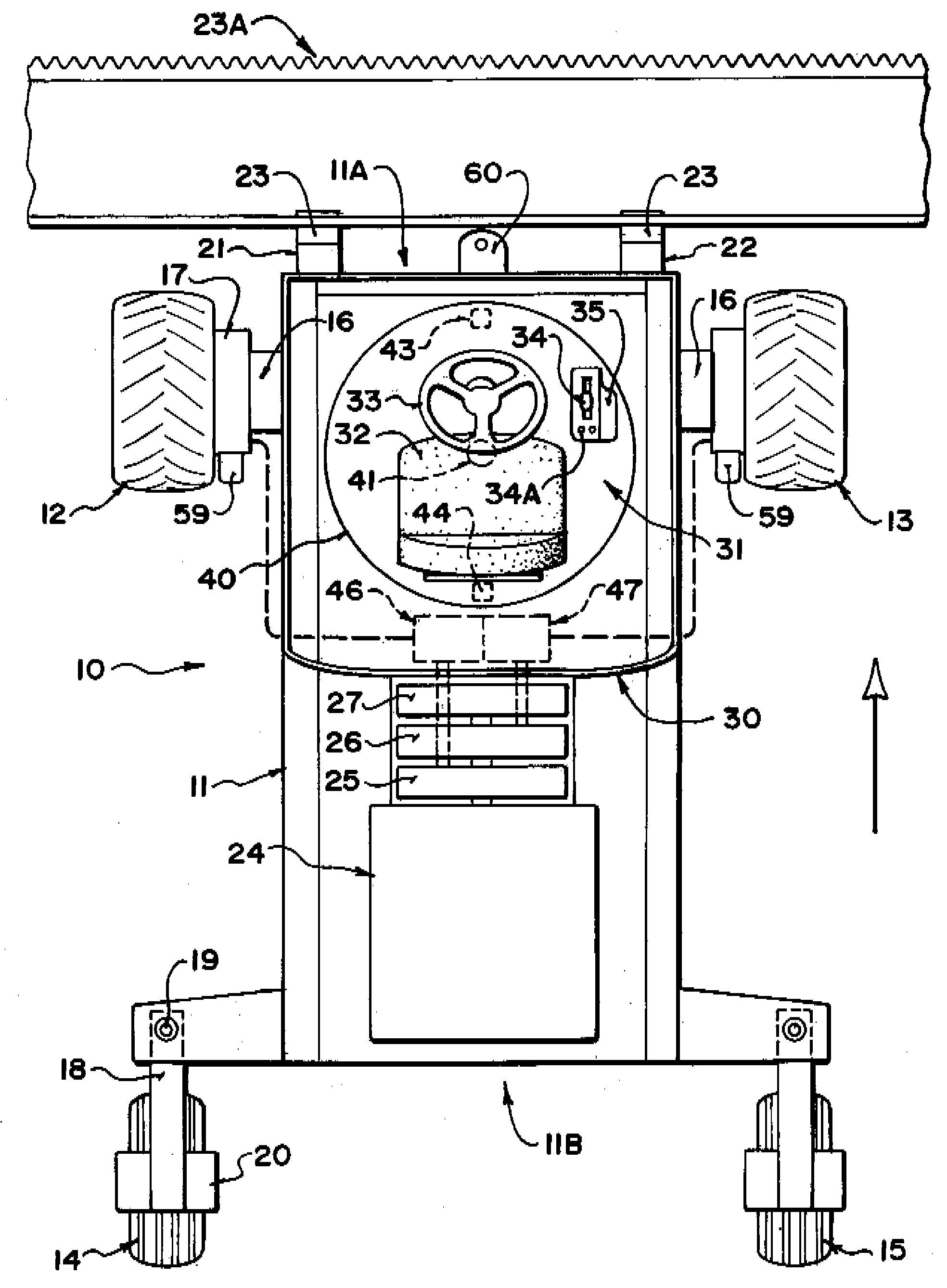 Tractor with two engine settings