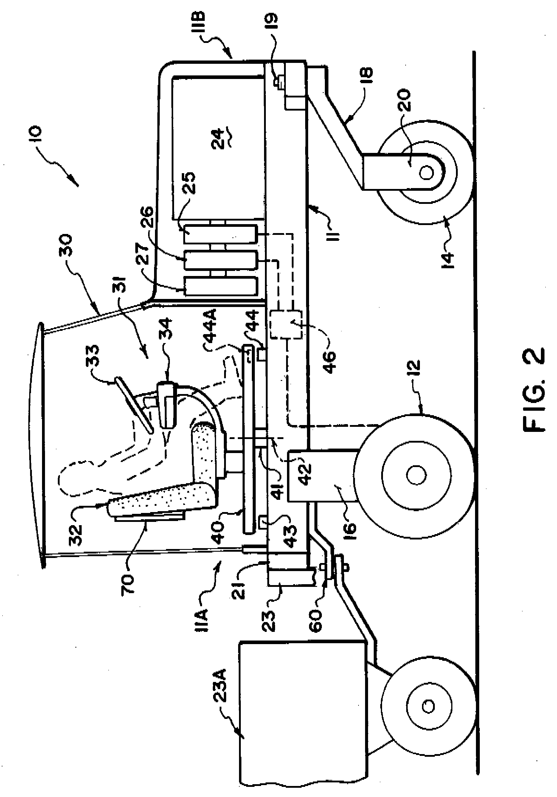 Tractor with two engine settings