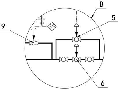 An elastic support load control device and control method for a water-gas separator