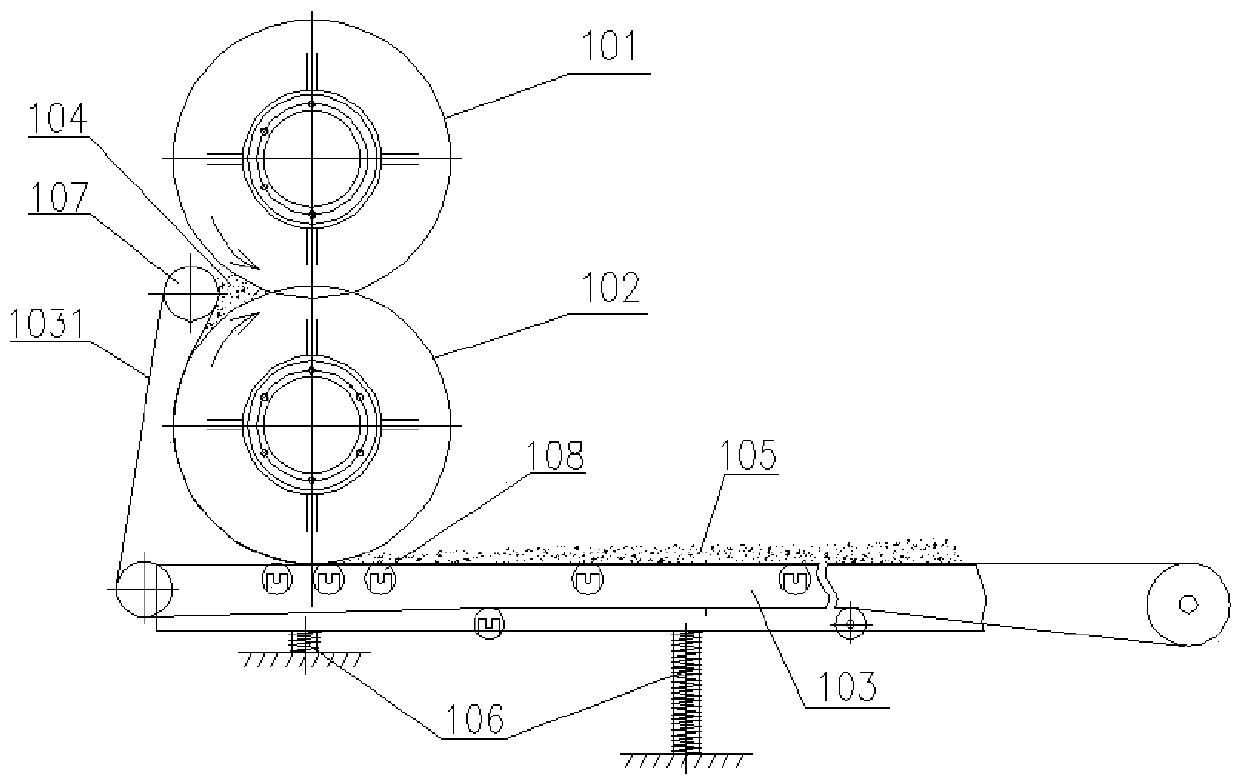 Granulator material feeding mechanism and granulator