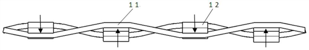 Concrete plaited block base layer of asphalt pavement