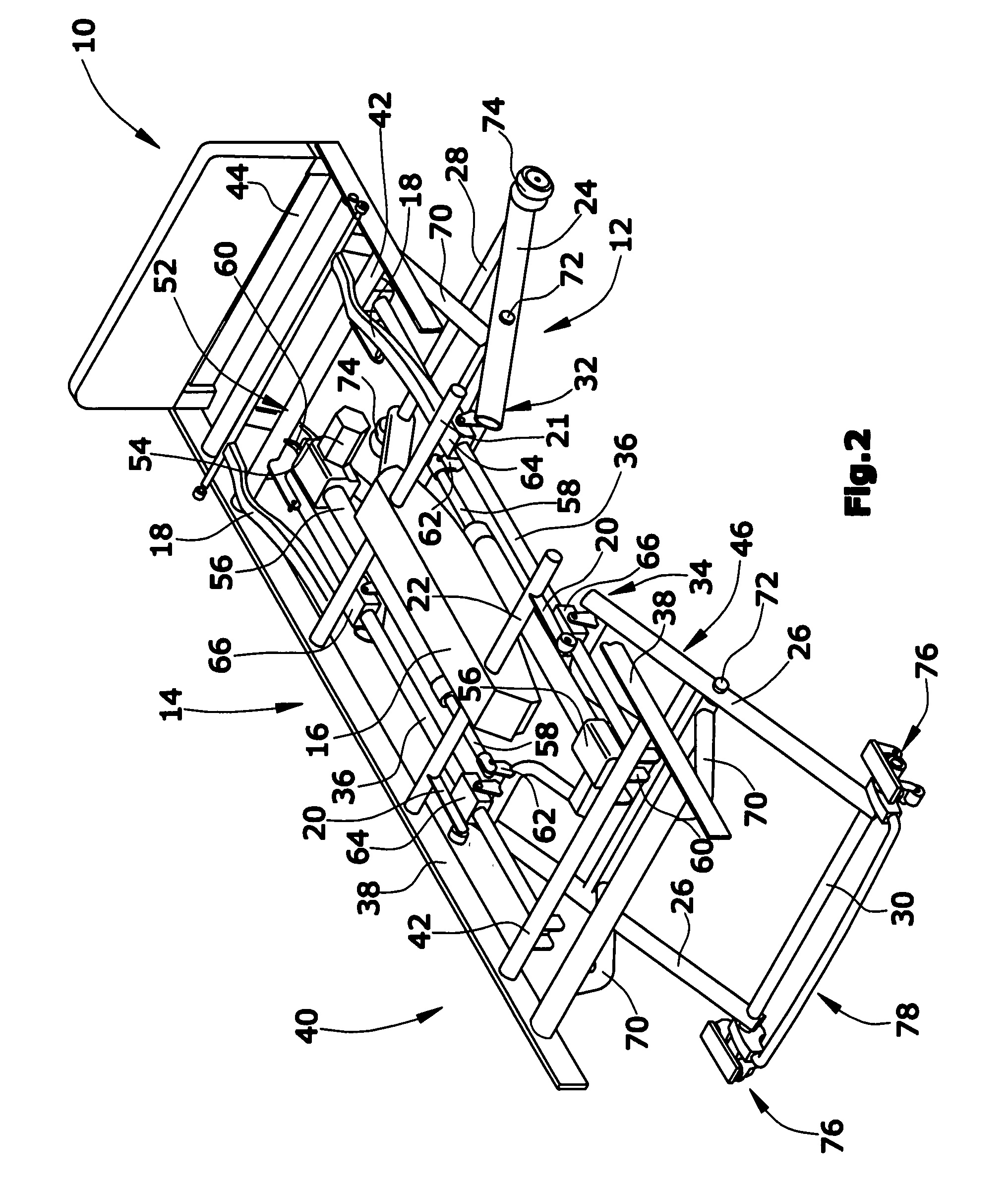 Height-adjustable bed