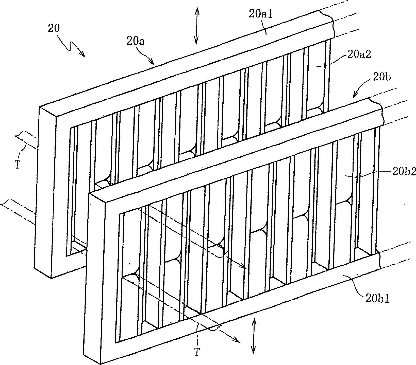 Device and method for weaving band shaped fibre beam fabrics