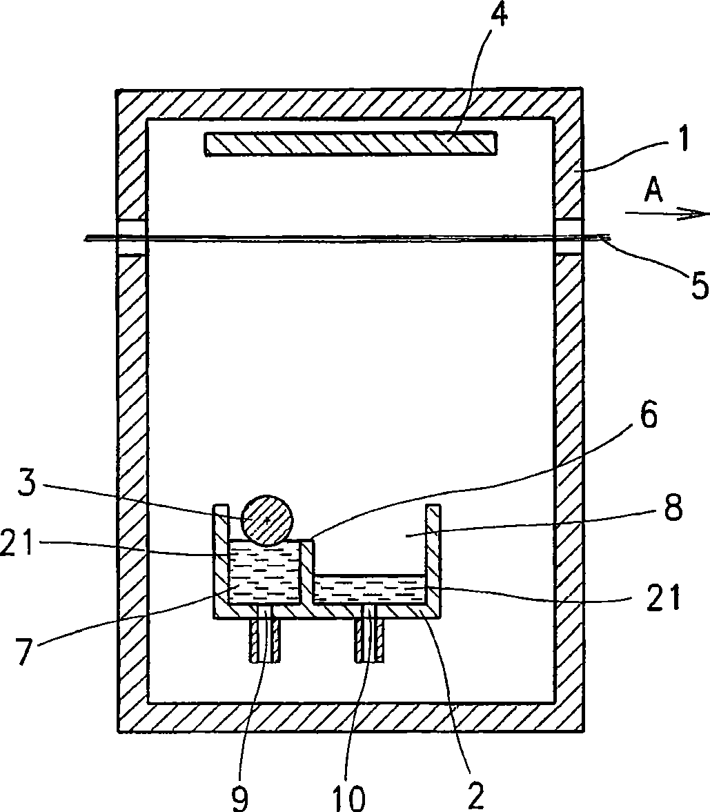 Device for production of nanofibres through electrostatic spinning of polymer solutions