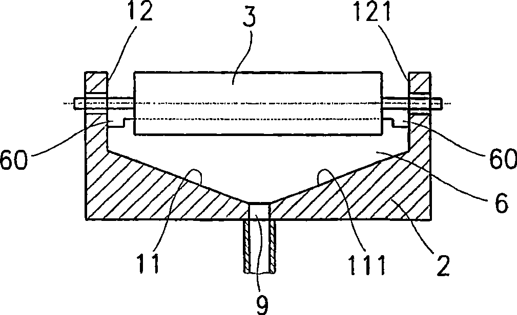 Device for production of nanofibres through electrostatic spinning of polymer solutions