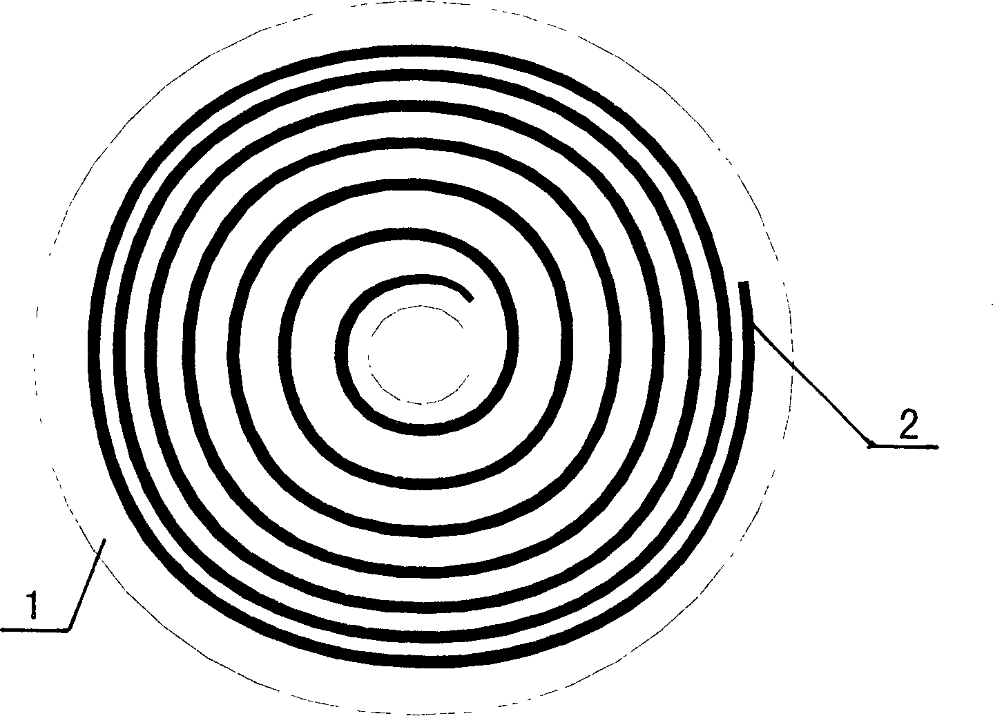 An electromagnetic induction heating coil