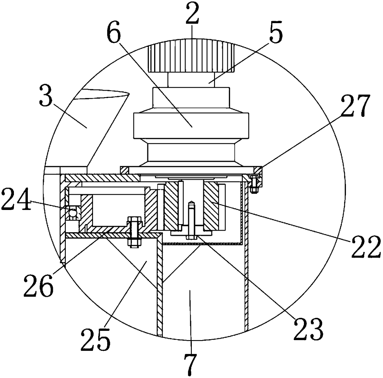 Clinker cone-type crushing mechanism which is used for industrial production and is high in crushing efficiency