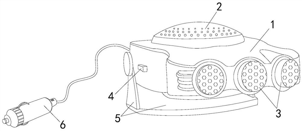 Multifunctional vehicle-mounted warm air blower