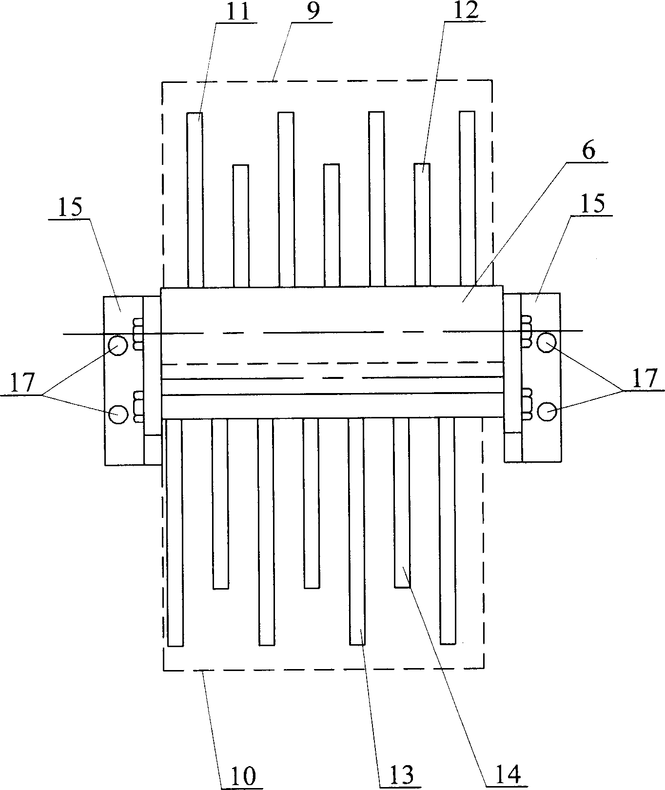 Oscillating head mechanism of fiber winding machine