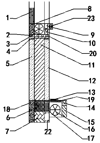 Solar-powered energy conservation and ventilation glass curtain wall