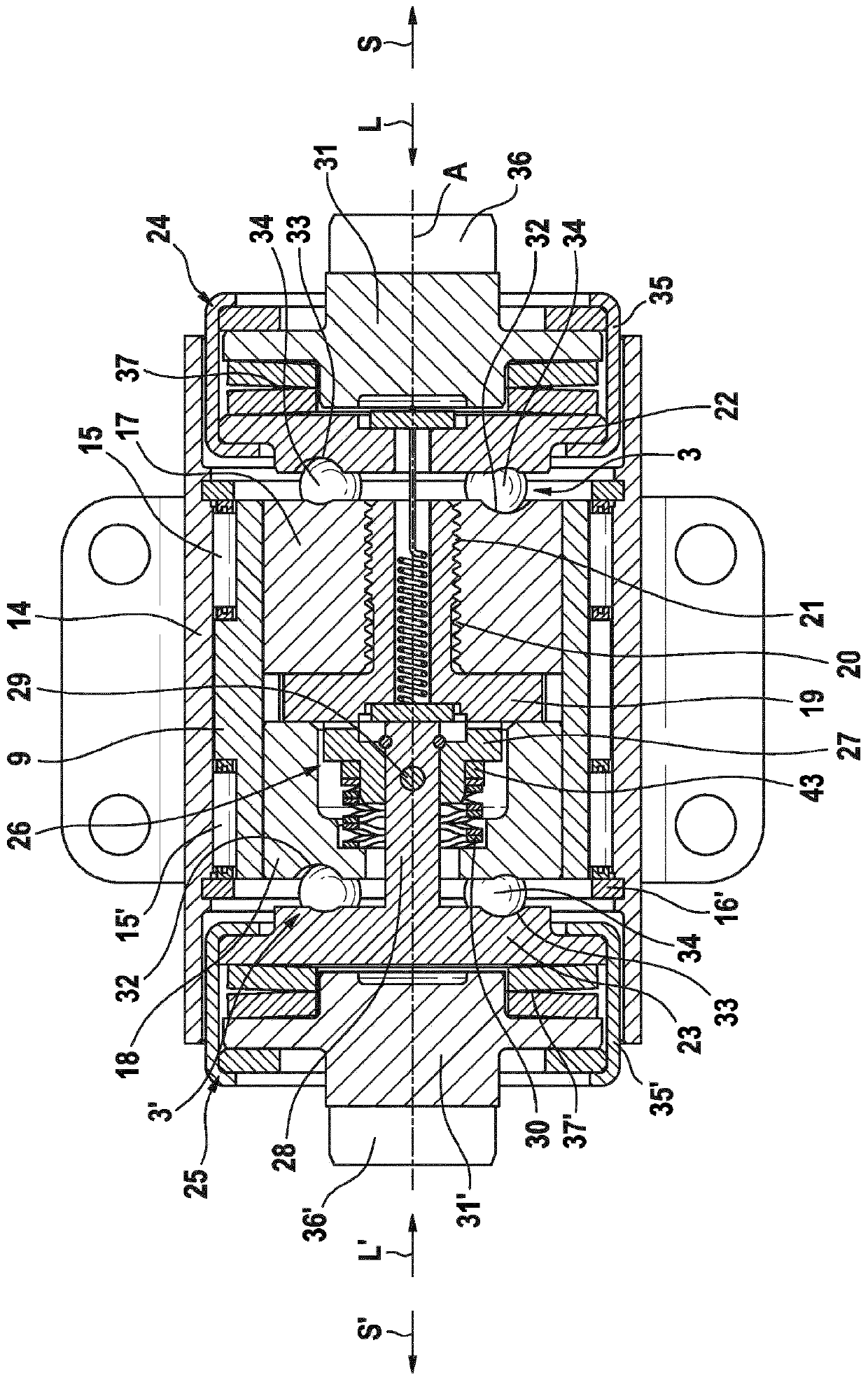 Spreader unit for a drum brake, comprising wear travel adjustment, and drum brake