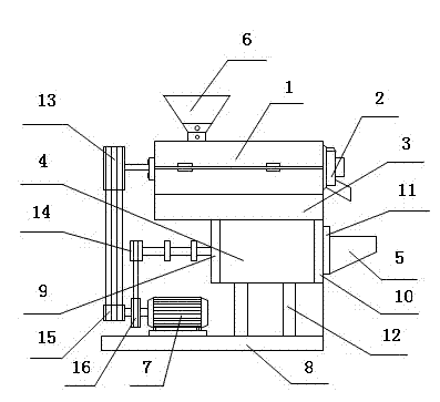 Novel rice-milling and smashing combination machine