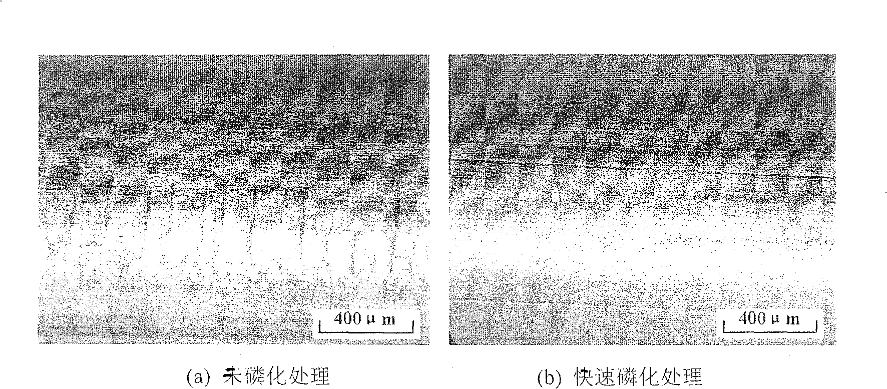 Low temperature fast phosphating solution for drawing wire and its phosphating process