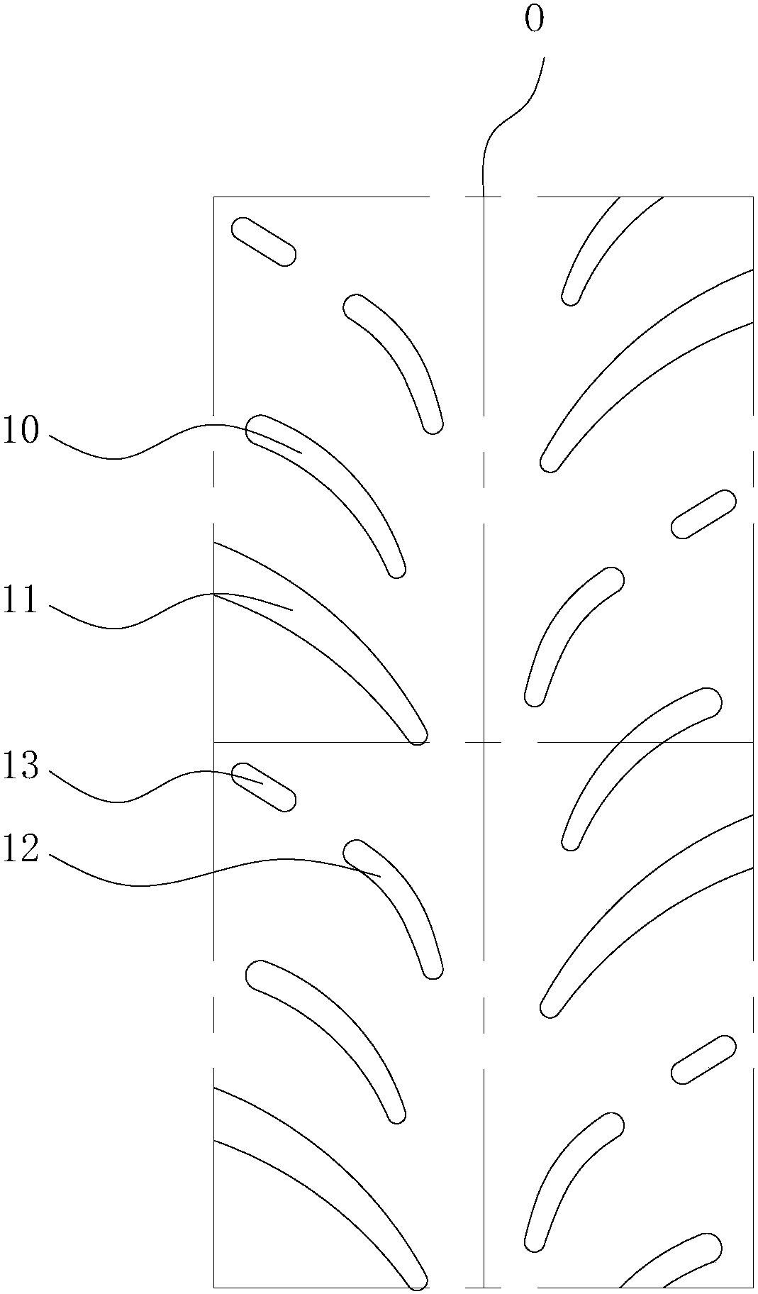 Pattern structure of tire tread