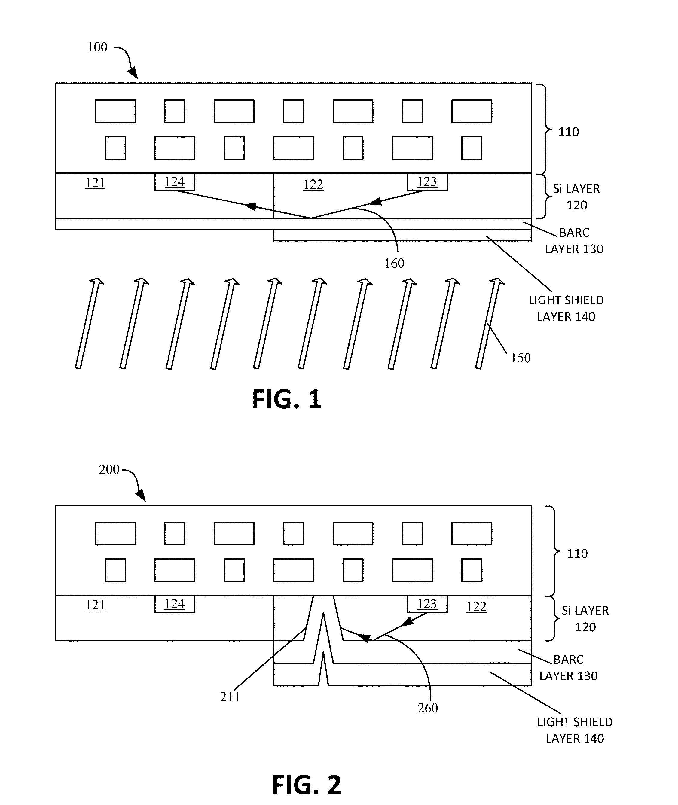 Lateral light shield in backside illuminated imaging sensors