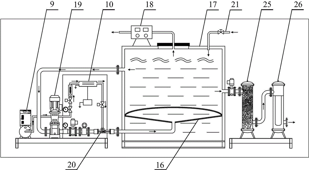 Drinking water disinfecting and purifying plant used for centralized water supply in residential area