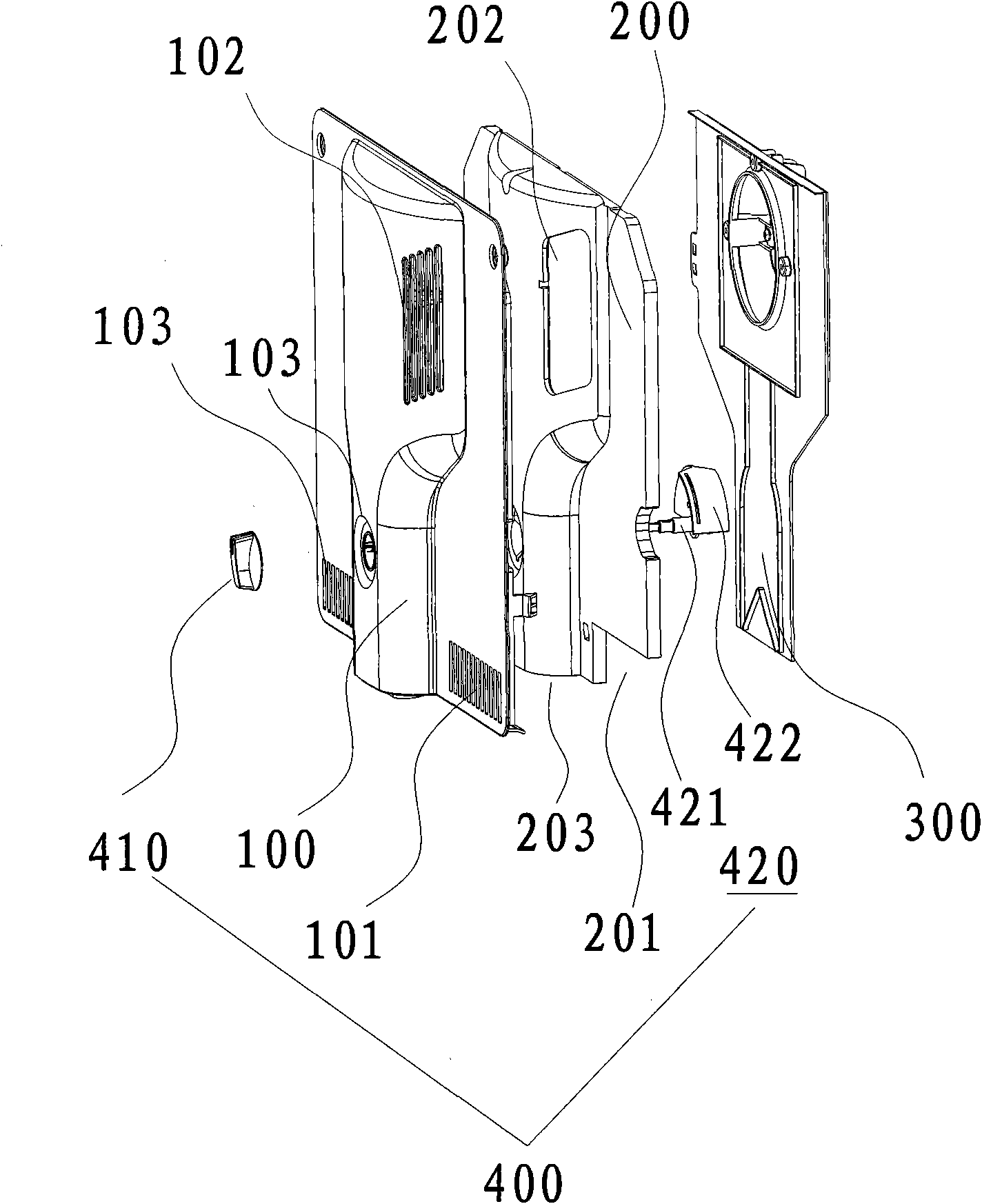 Air flue device and refrigerator with same