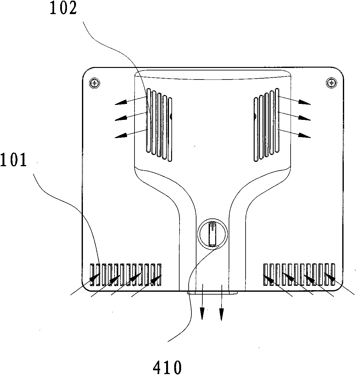 Air flue device and refrigerator with same