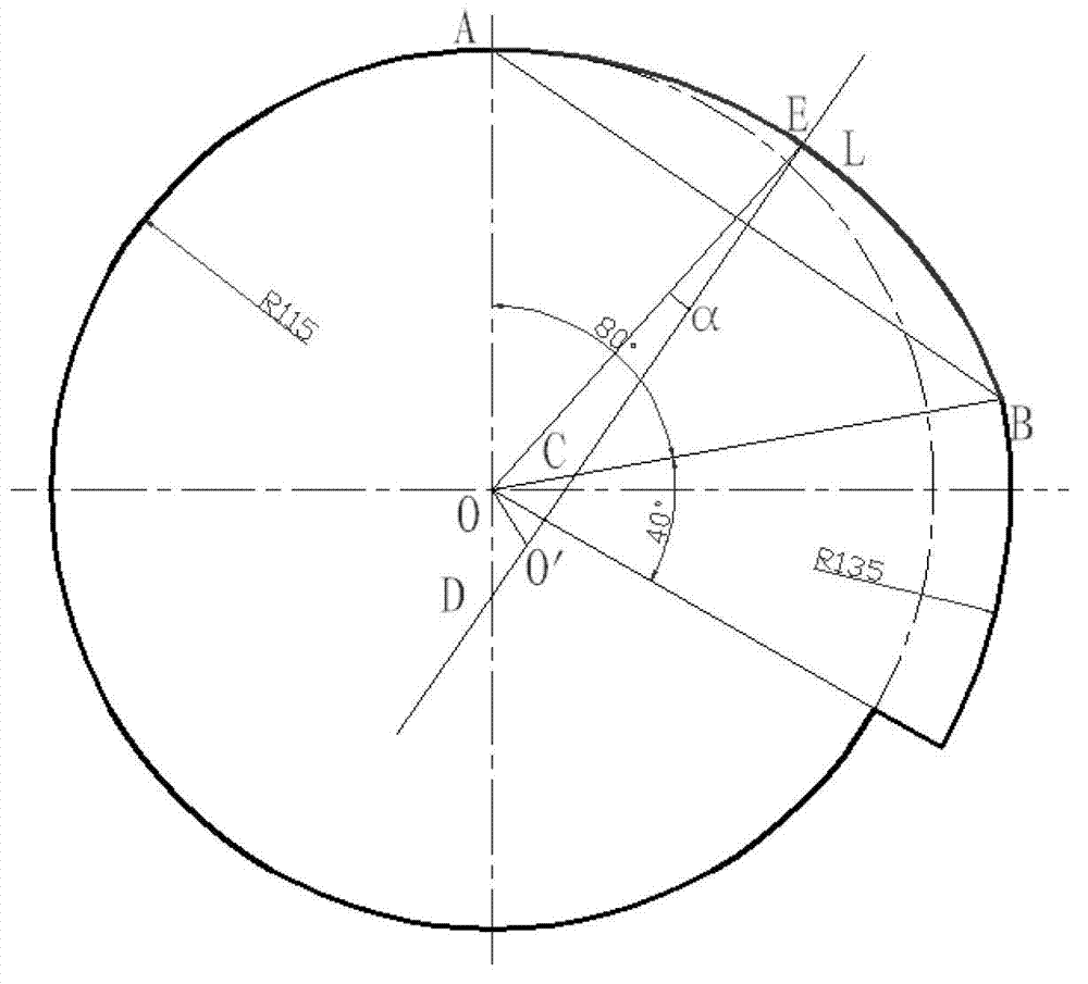 Variable pressure angle cam contour line design method applicable to sudden variable load