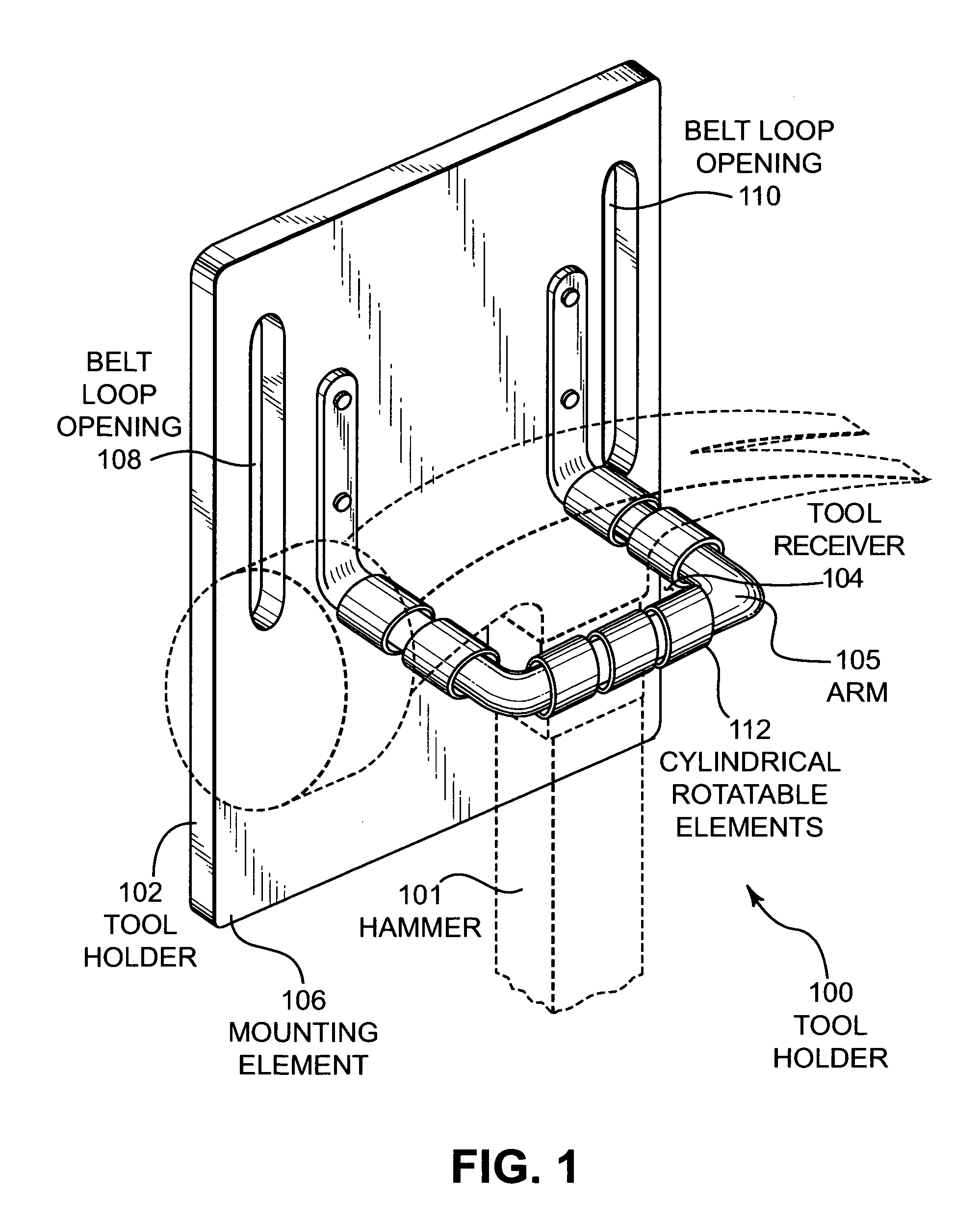 Tool holder with roller edge receiver