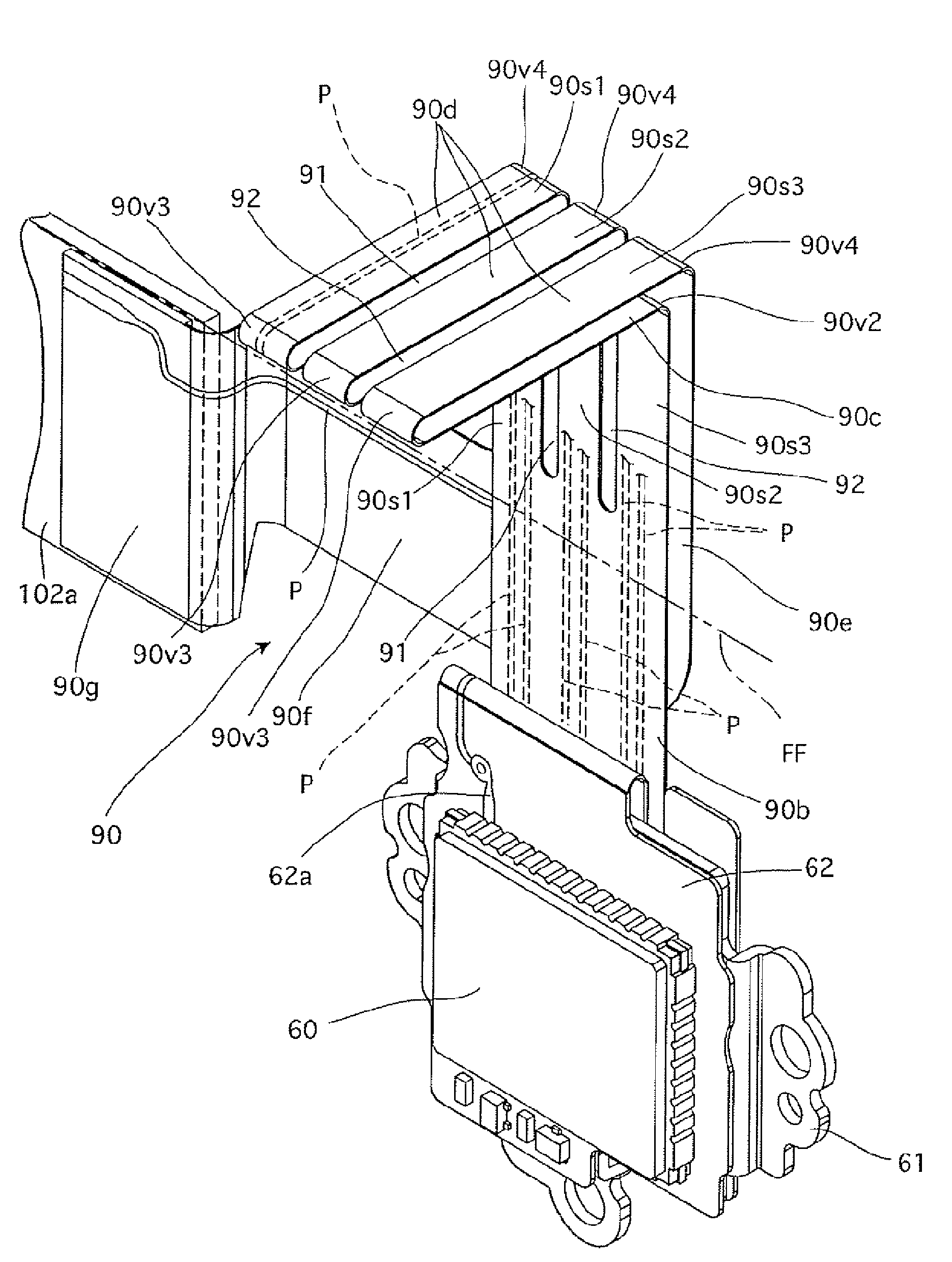 Optical apparatus using flexible printed wiring board