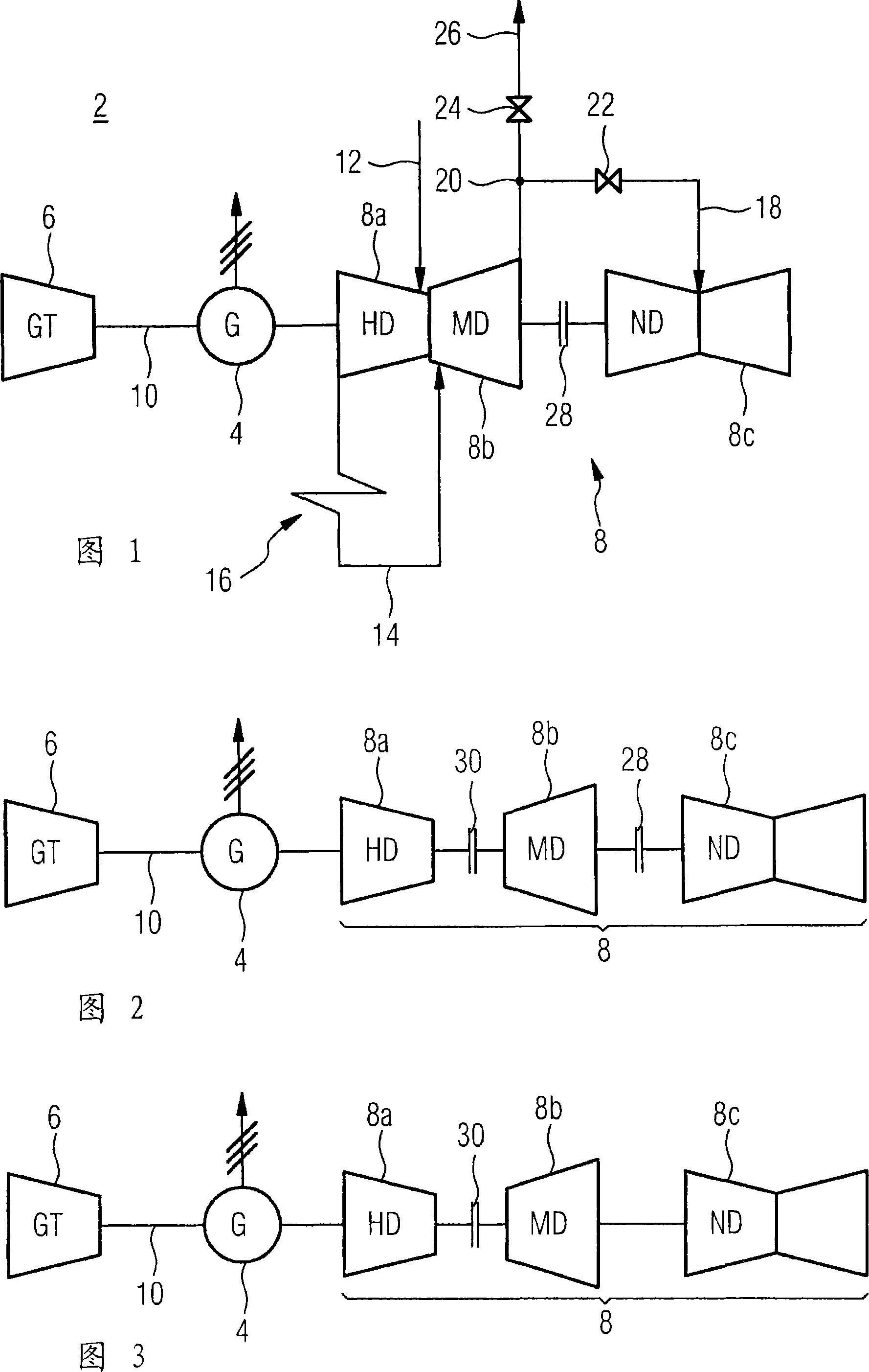 Gas and steam turbine installation and method for operating the same