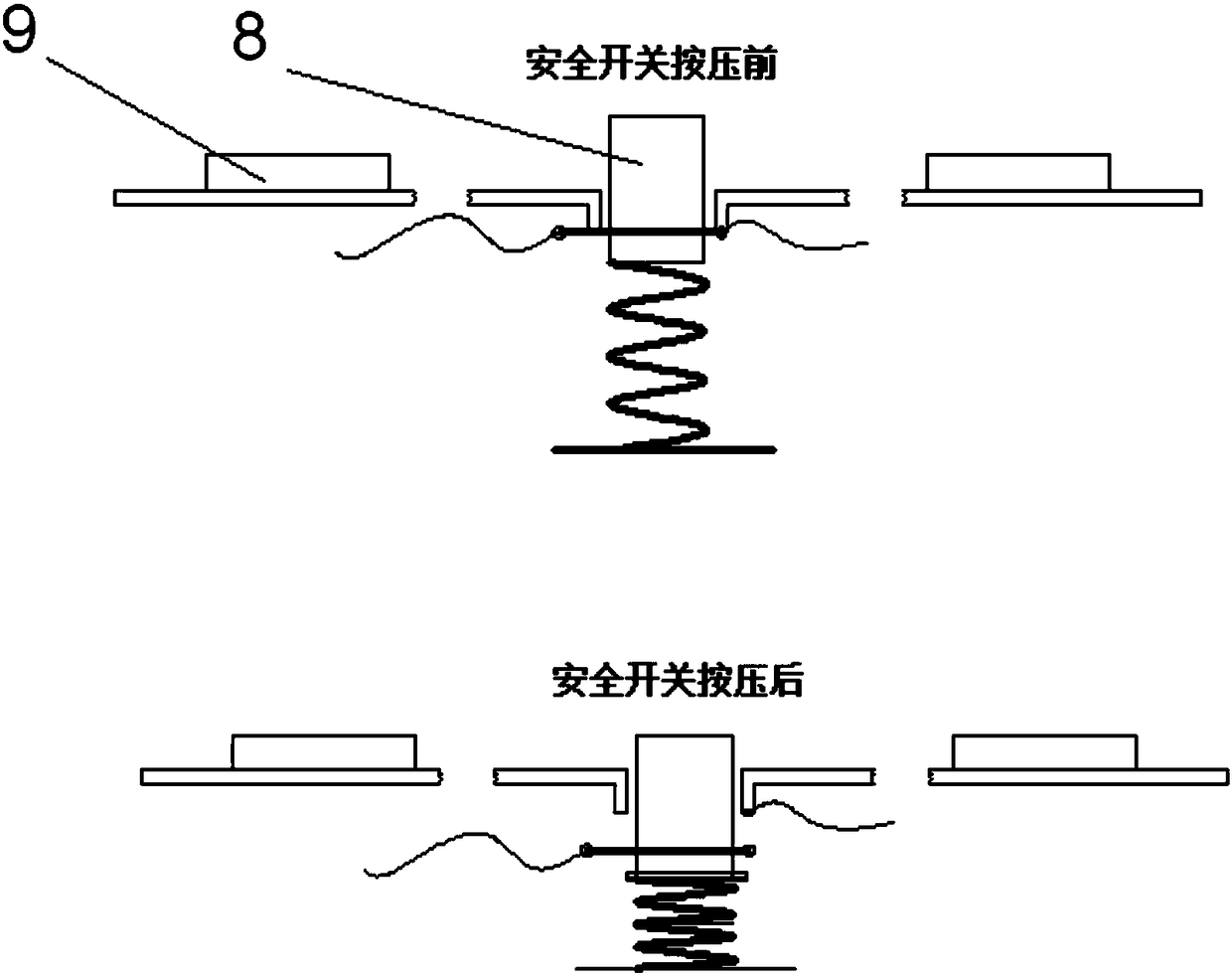 Sensor installation device with self-disconnection function and installation method thereof