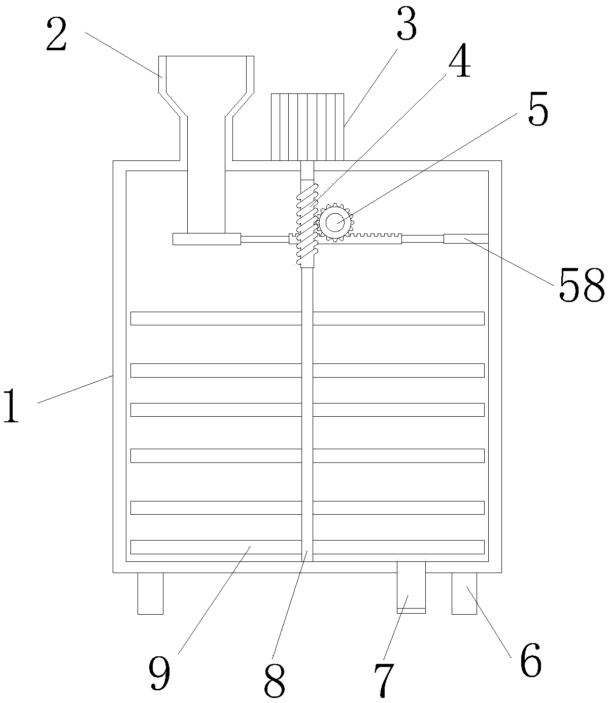 Preparation device of disinfecting solution for gynecology and obstetrics department