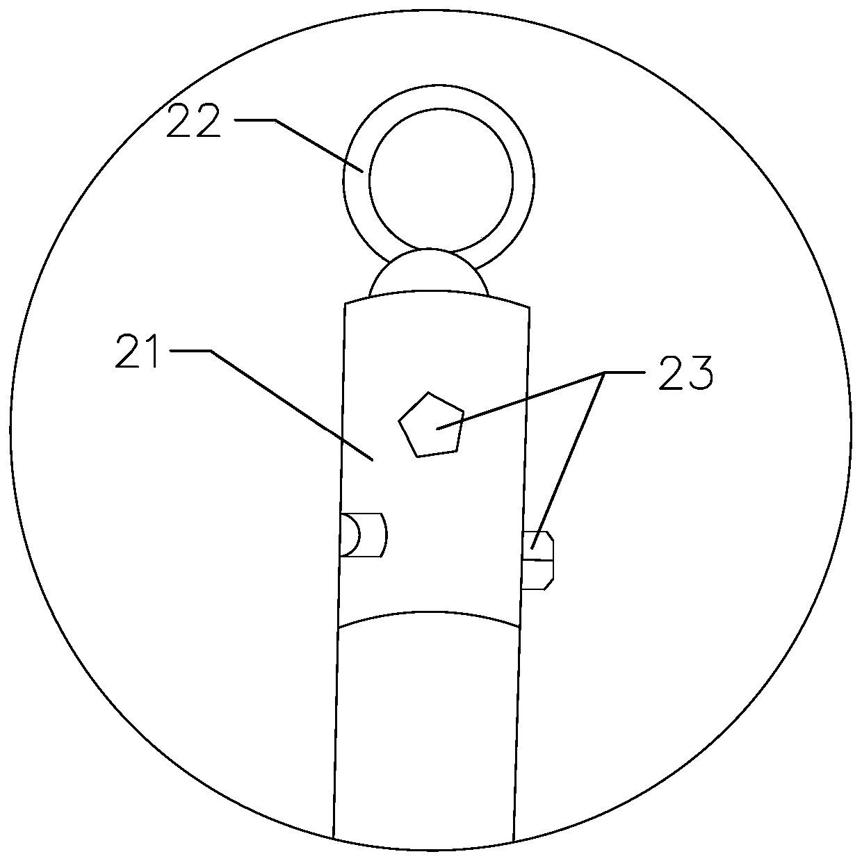 Fixed safety belt suspension device for maintenance of substation power equipment