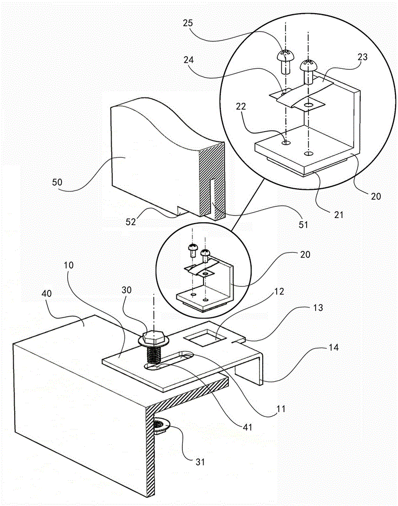 Structural combination and method for mounting stone veneers through push-in type positioning hanging parts