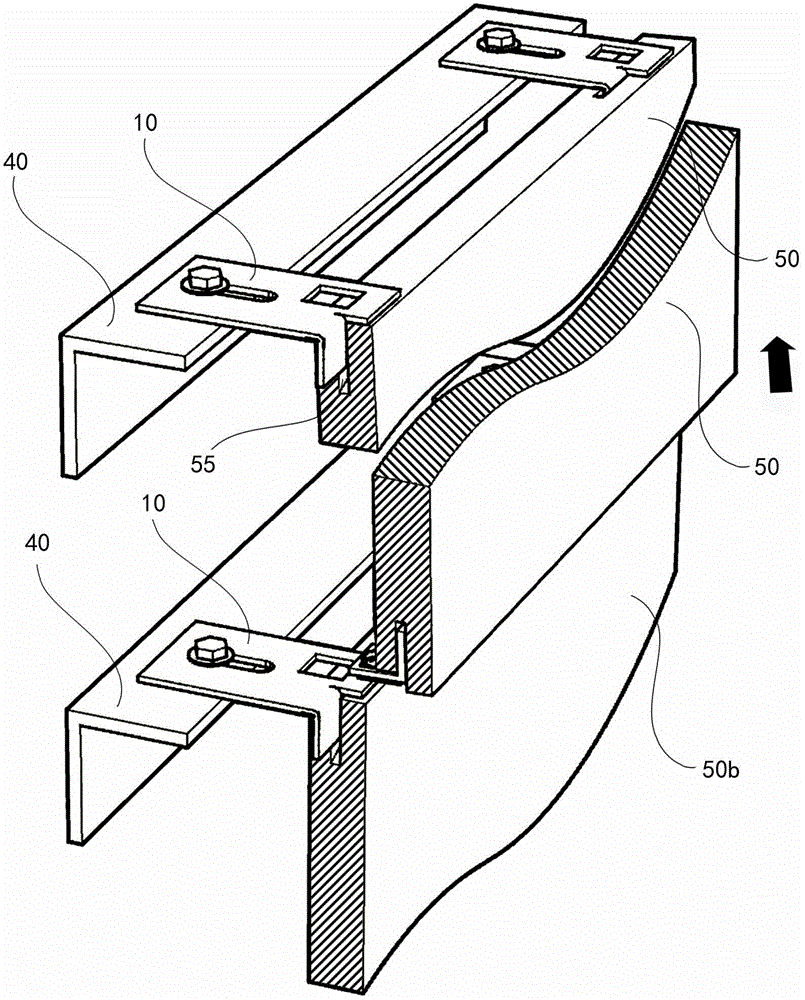 Structural combination and method for mounting stone veneers through push-in type positioning hanging parts