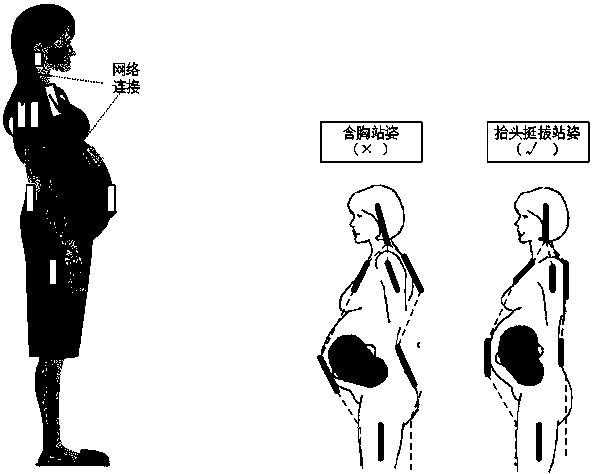 Pregnant woman posture real-time monitoring system