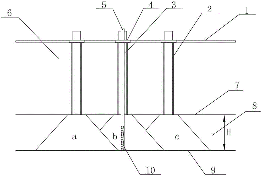 Filling reinforcement method for managing underground mined area of open-pit mine