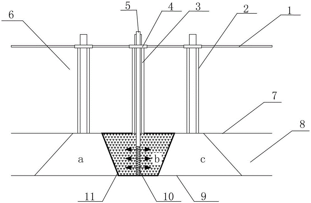 Filling reinforcement method for managing underground mined area of open-pit mine