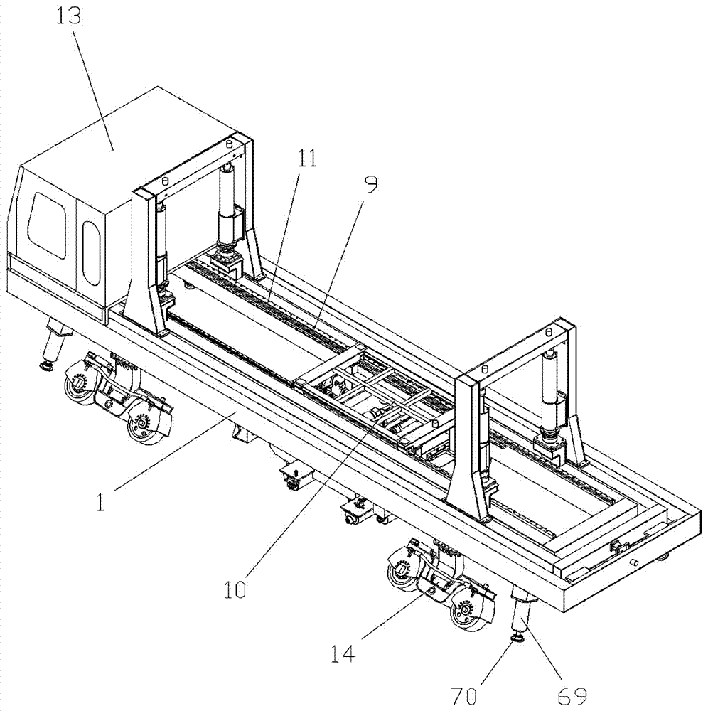 Spreading device for trackless intelligent spreading device