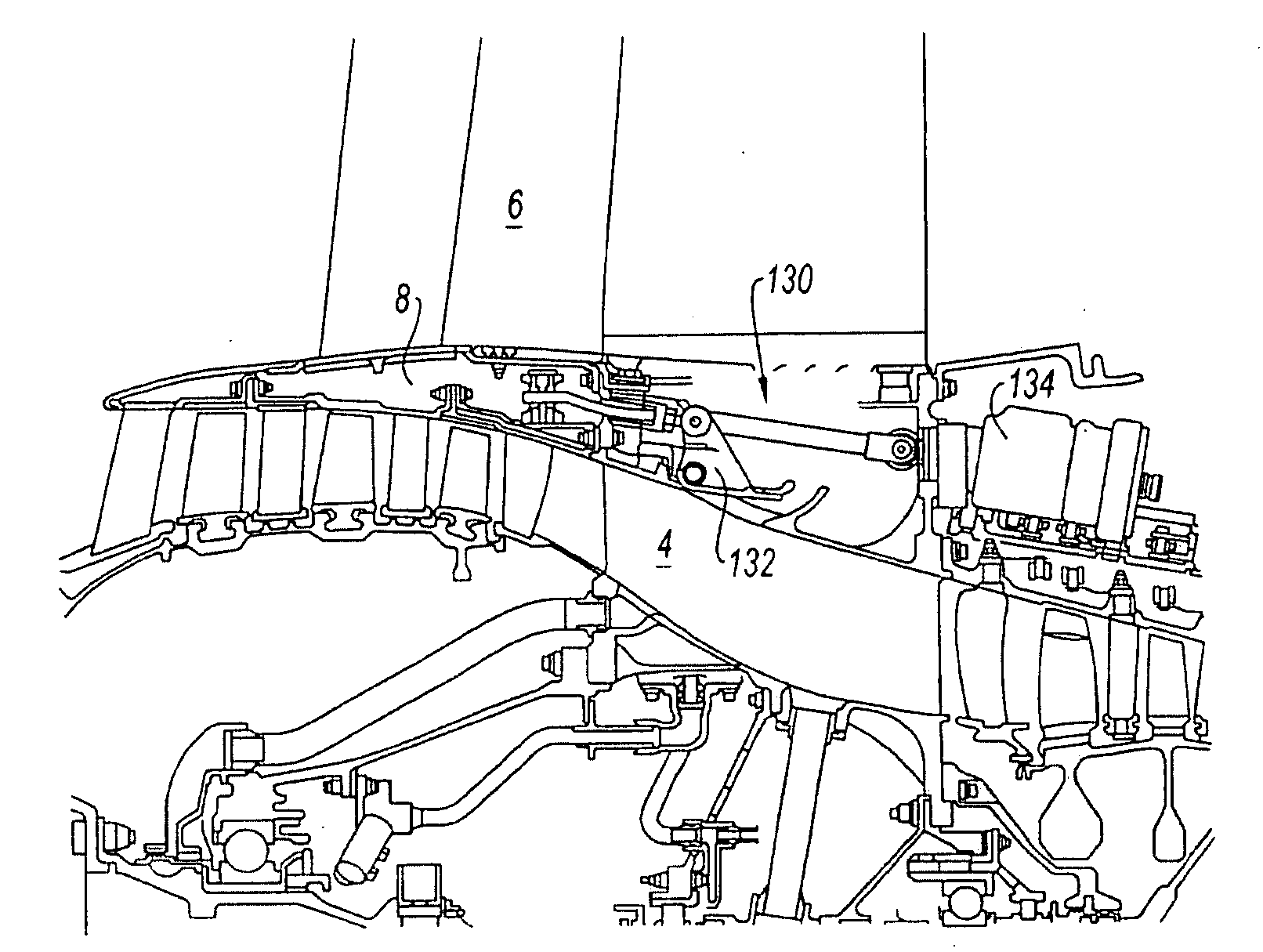 Actuating device, bypass air bleed system equipped therewith, and turbojet engine comprising these