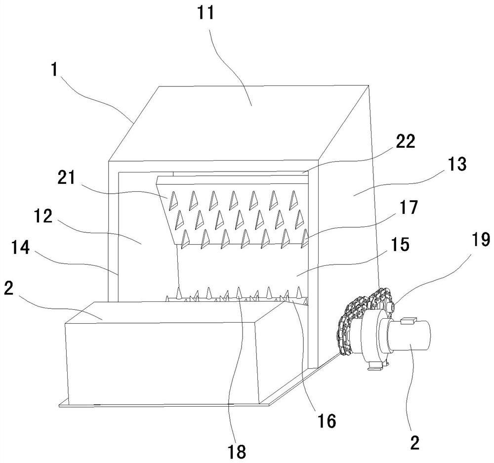 Straw bale loosening and drying machine