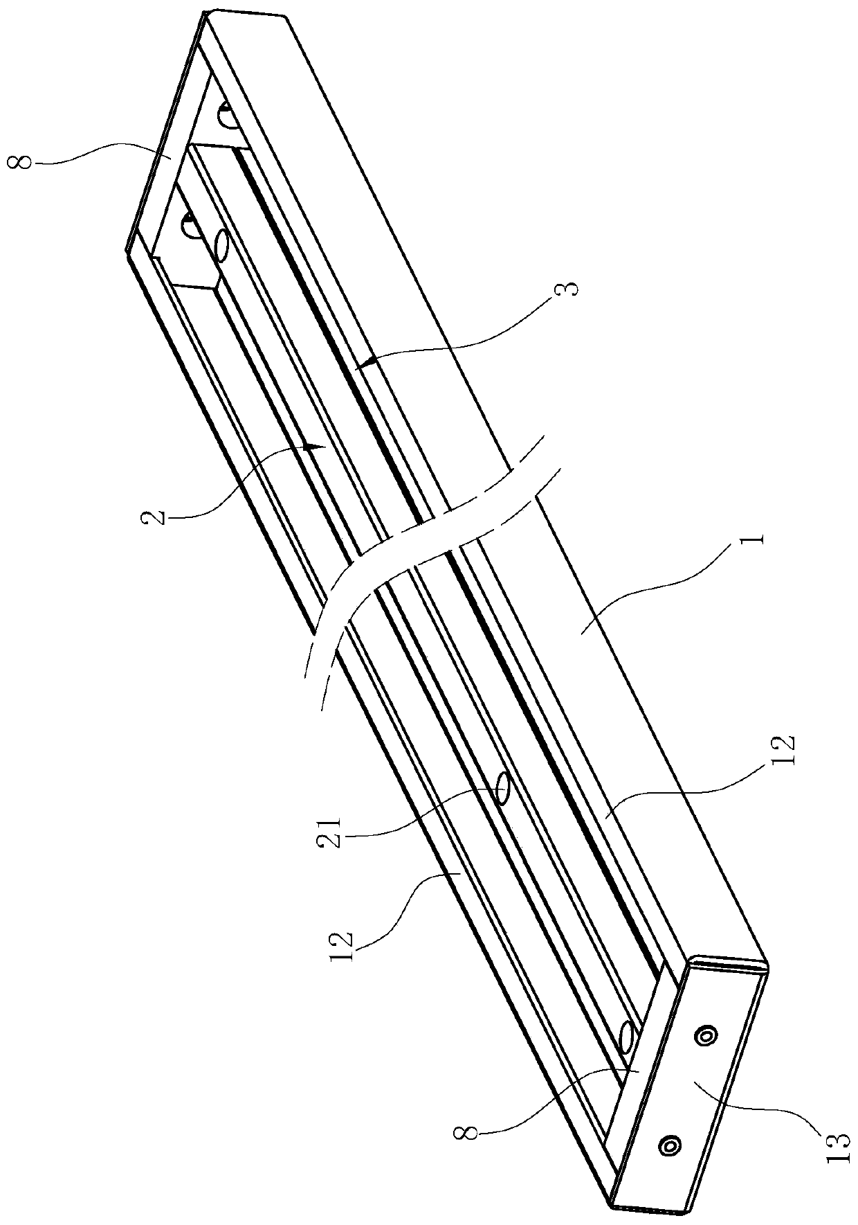 Shake-proof guide rail device for compact shelving