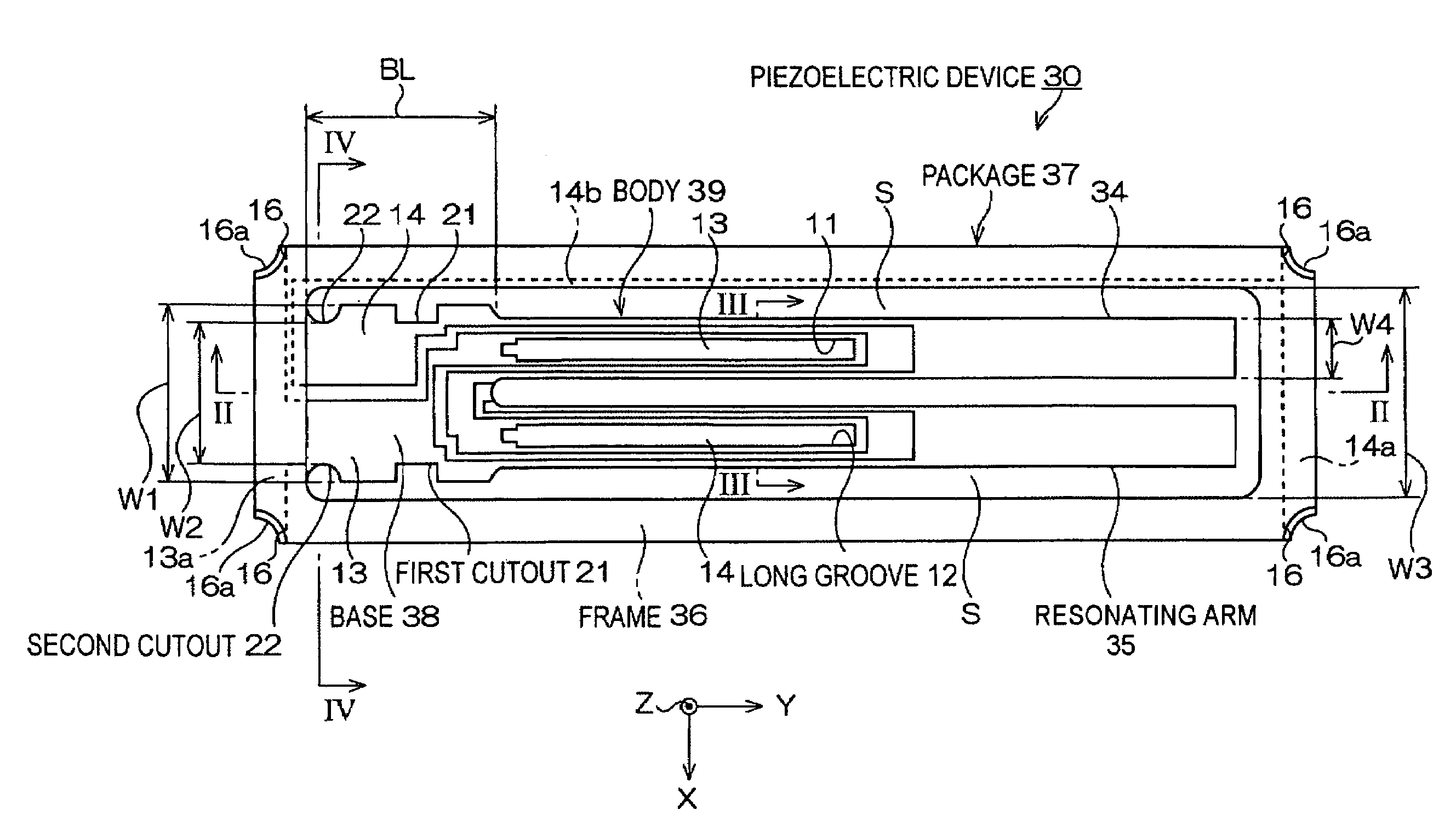 Piezoelectric device, cellular phone system using the piezoelectric device, and electronic equipment using the piezoelectric device