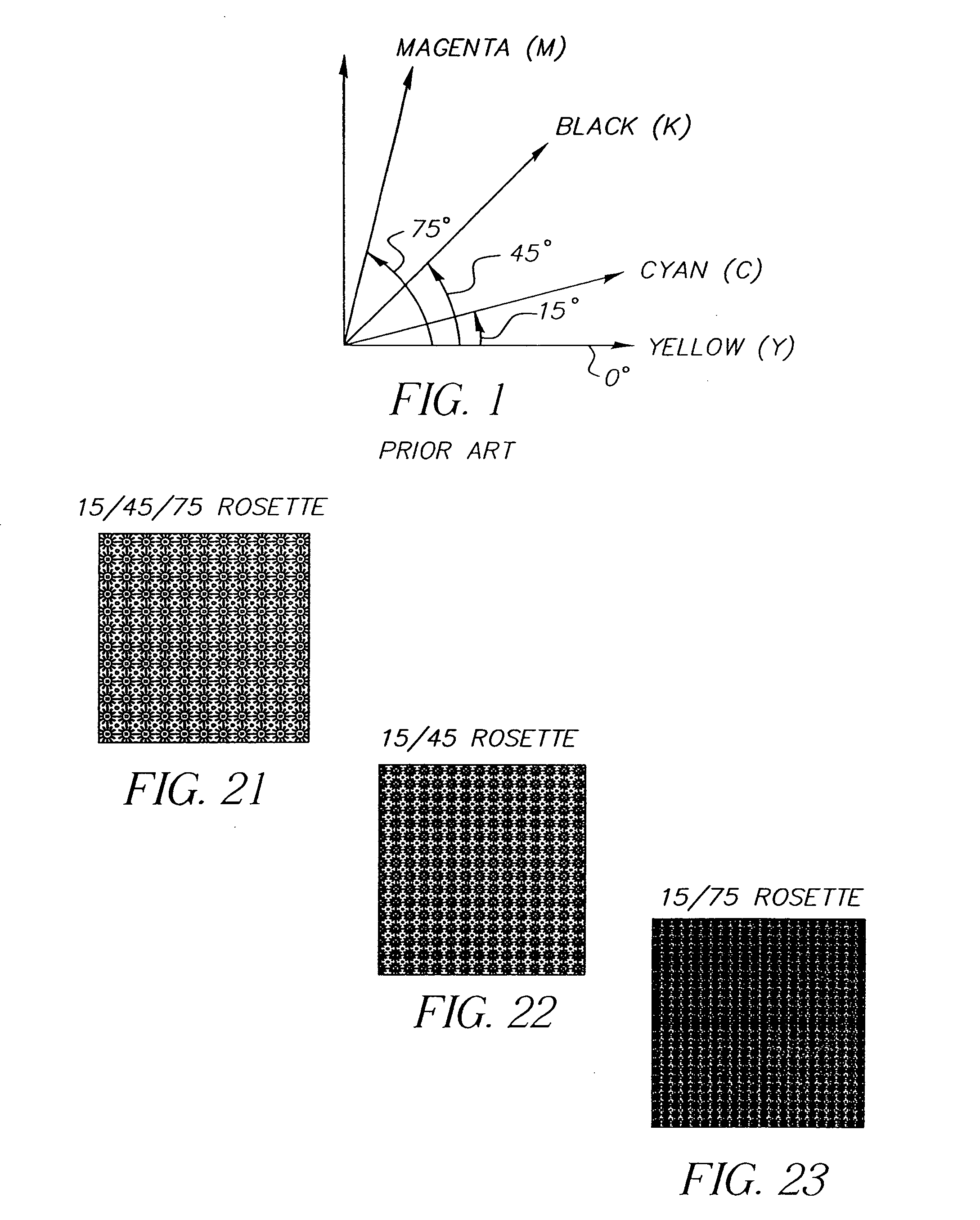 Method and apparatus for multi-color printing using a rosette or diamond halftone screen for one or more of the colors