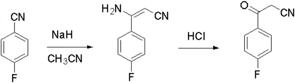 Blonanserin intermediate 4-fluorobenzoylacetonitrile synthesis method