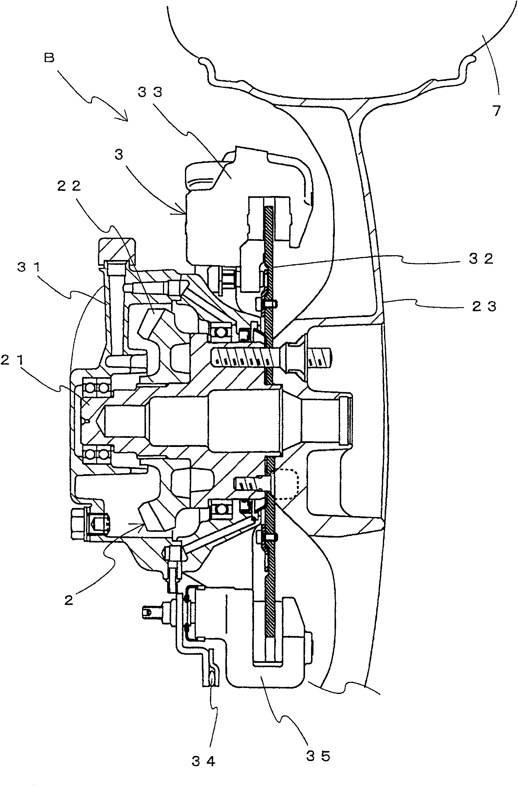 Brake device for motorcycle