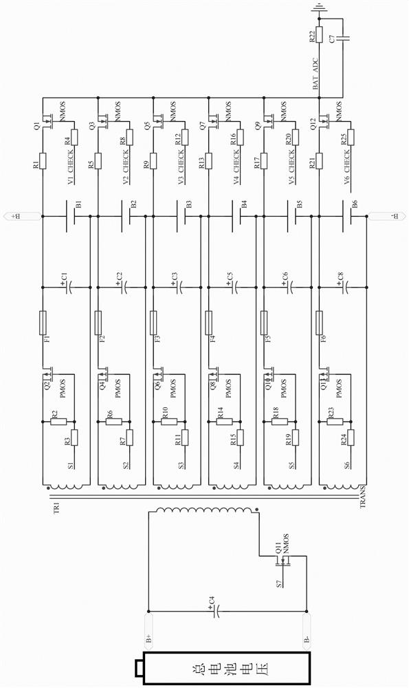 Autonomous equalization circuit of battery pack