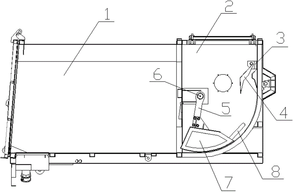 Side-loading compression garbage truck