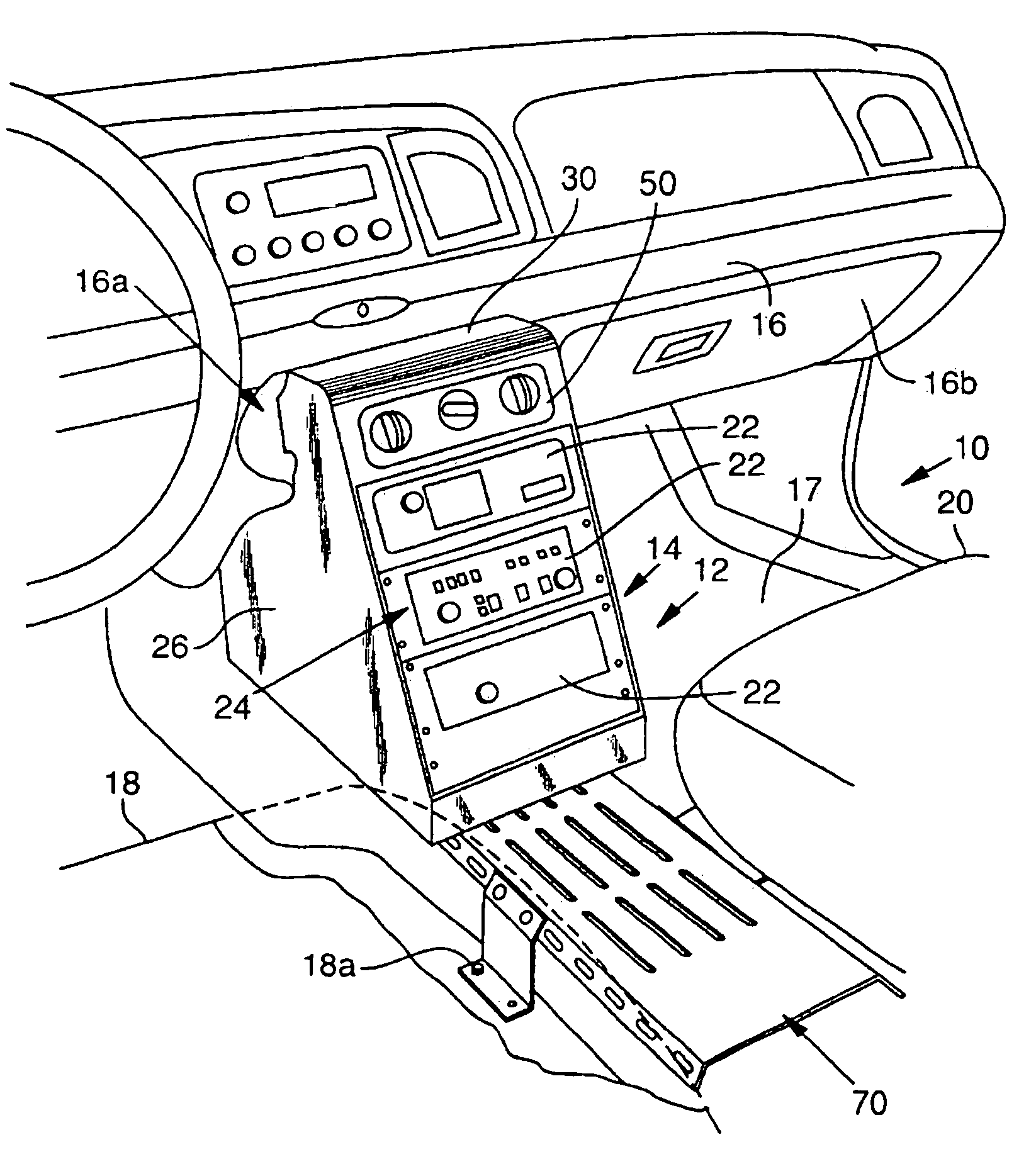 Vehicle equipment console